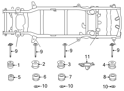 2025 Toyota 4Runner Cushion Sub-Assembly, Ca Diagram for 52206-60080
