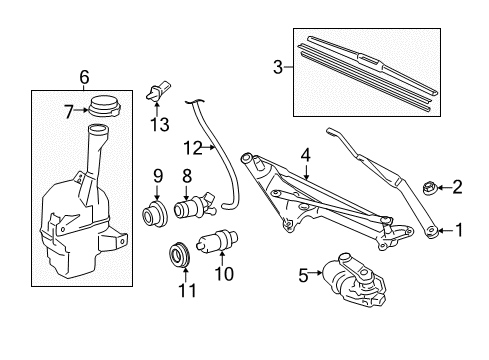 2007 Toyota Camry Wipers Diagram 3 - Thumbnail