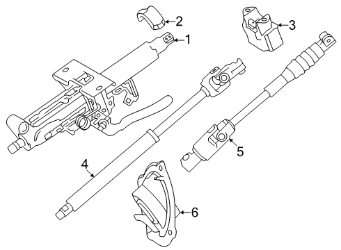 2025 Toyota Tacoma Steering Column Assembly Diagram
