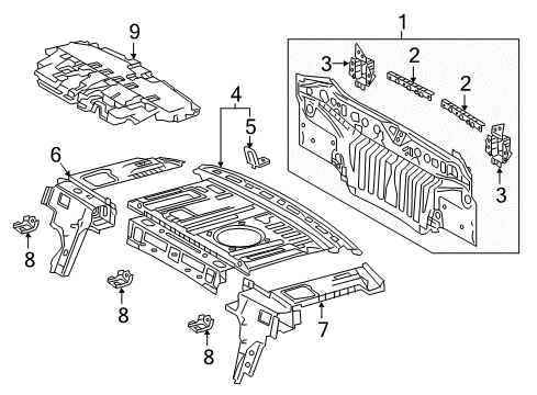 2018 Toyota Camry Rear Body Diagram