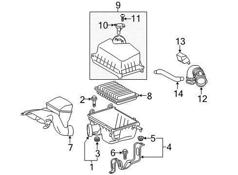 2017 Toyota Highlander Air Intake Diagram