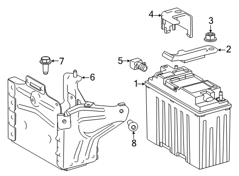 2025 Toyota GR Supra Battery Diagram for 28800-WAA16