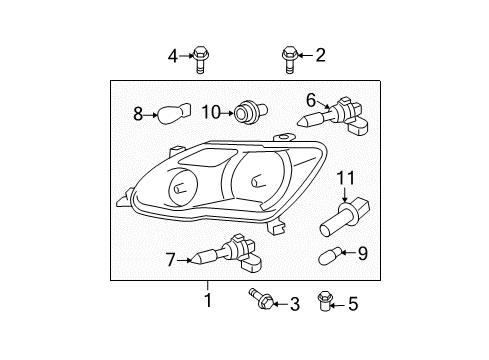 2007 Toyota Avalon Bulbs Diagram 3 - Thumbnail