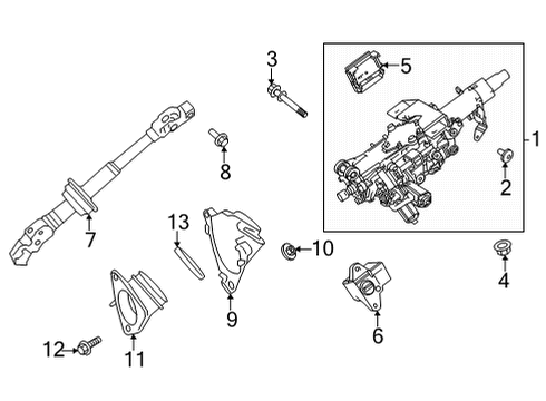 2024 Toyota Venza Steering Column Assembly Diagram