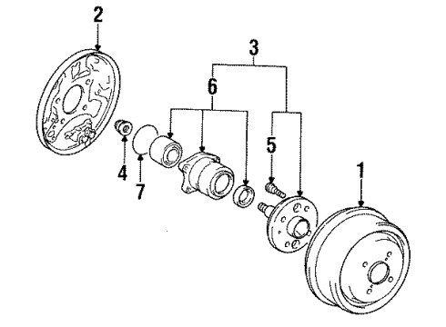 1992 Toyota Camry Rear Brakes Diagram