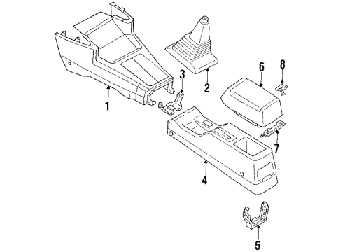 1989 Toyota Corolla Console Diagram