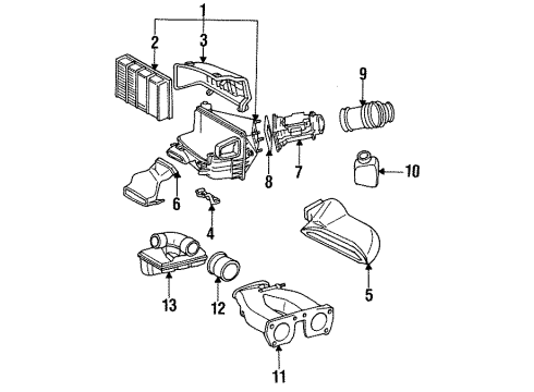 1993 Toyota Supra Air Intake Diagram 2 - Thumbnail
