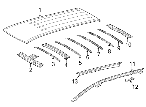 2025 Toyota Grand Highlander Roof & Components Diagram 2 - Thumbnail