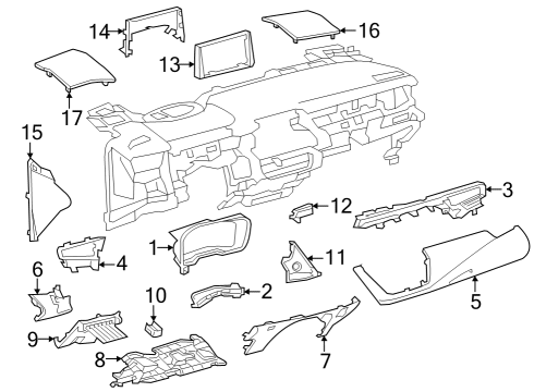 2025 Toyota GR Corolla Instrument Panel Components Diagram