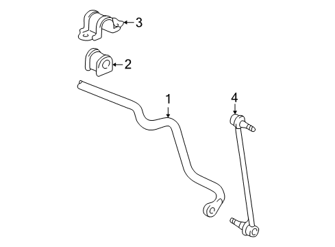 2004 Toyota Avalon Stabilizer Bar & Components Diagram 2 - Thumbnail