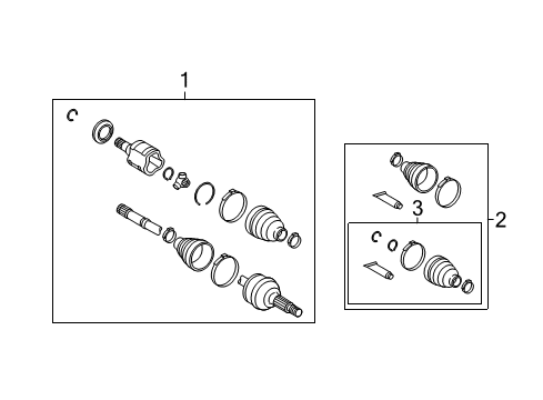 2012 Toyota Highlander Drive Axles - Rear Diagram