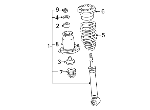 2006 Toyota Matrix Struts & Components Diagram 3 - Thumbnail