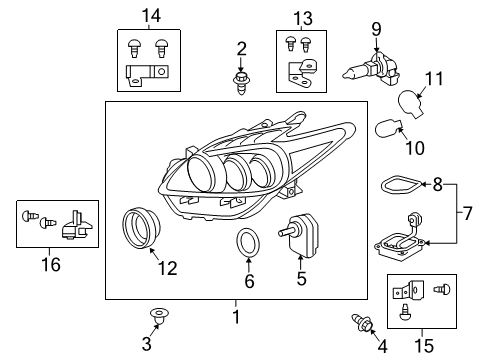 2012 Toyota Prius V Headlamps Diagram