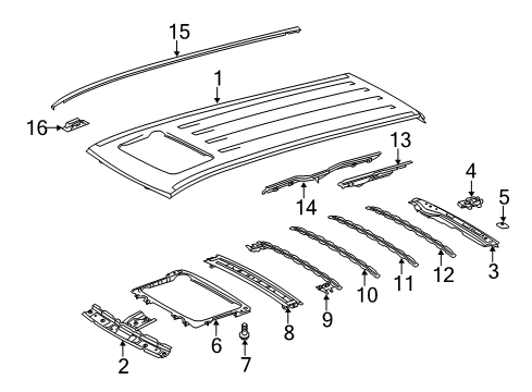 2013 Toyota Sienna Roof & Components Diagram 3 - Thumbnail