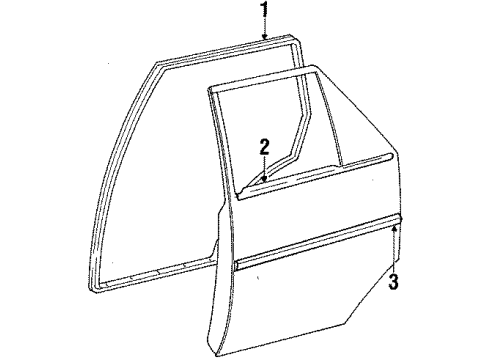 1987 Toyota Corolla Door & Components Diagram 6 - Thumbnail