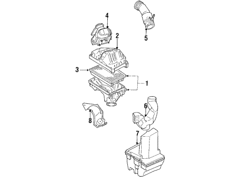 1989 Toyota Corolla Duct Diagram for 17881-16130