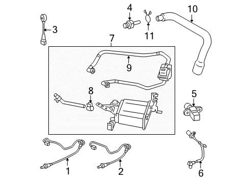 2005 Toyota Corolla Vapor Canister Diagram for 77740-02130