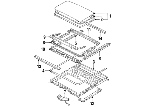 1992 Toyota Cressida Sunroof Diagram