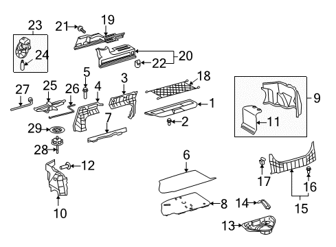 2011 Toyota Camry Bulb(For Front Door Courtesy Lamp Passenger Side), Rear Diagram for 90981-11020