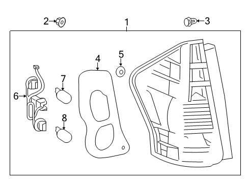 2012 Toyota Prius V Combination Lamps Diagram