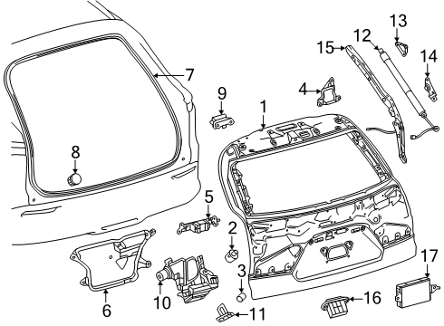 2025 Toyota Crown Signia Lift Gate Diagram