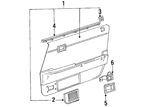1987 Toyota Cressida Interior Trim Diagram 2 - Thumbnail