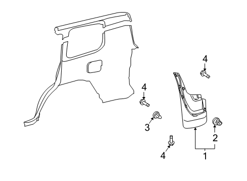 2011 Toyota Land Cruiser Exterior Trim - Quarter Panel Diagram