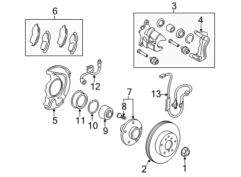 2011 Toyota Camry Brake Components Diagram 2 - Thumbnail