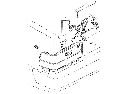 1989 Toyota Cressida Combination Lamps Diagram