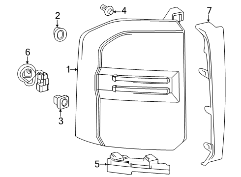 2025 Toyota Land Cruiser Combination Lamps Diagram