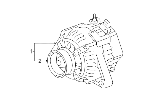 2017 Toyota Camry Alternator Diagram for 27060-0V170