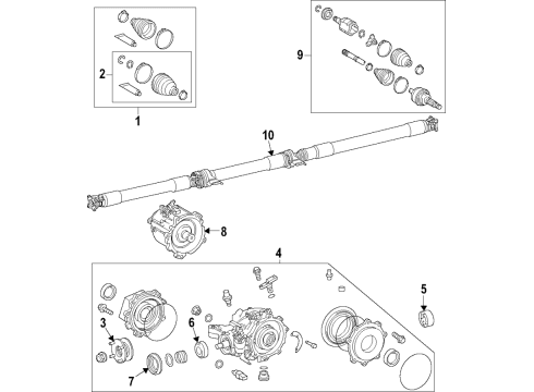 2024 Toyota Highlander Differential - Rear Diagram