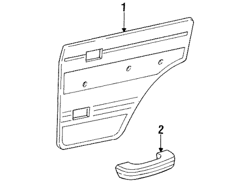 1990 Toyota Land Cruiser Interior Trim - Rear Door Diagram