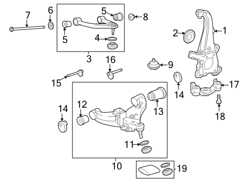 2025 Toyota Sequoia Front Suspension Components Diagram