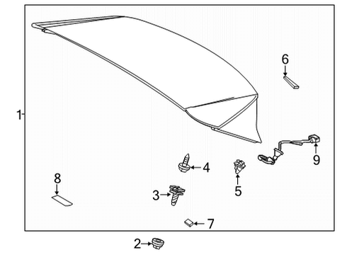 2024 Toyota Venza Rear Spoiler Diagram