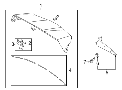 2017 Toyota Highlander Rear Spoiler Diagram