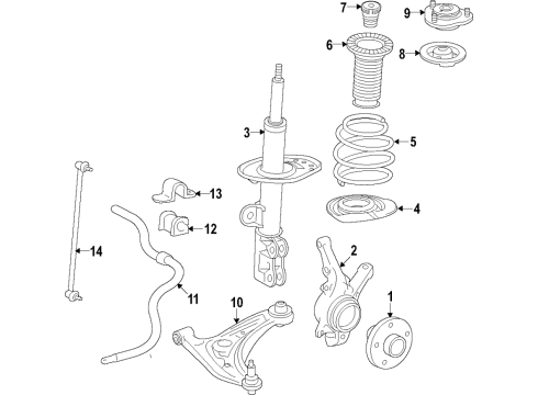 2016 Scion iA Front Suspension Diagram