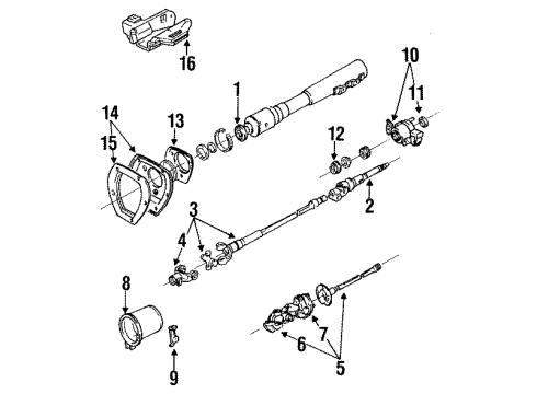 1984 Toyota Pickup Tube Assembly Diagram for 45870-35080