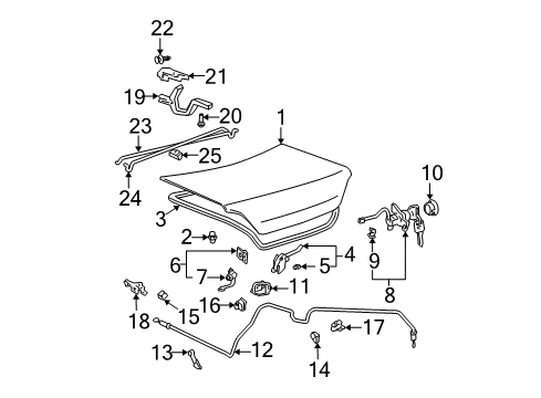 2000 Toyota Solara Trunk Diagram