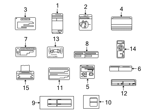 2019 Toyota Sequoia Information Labels Diagram