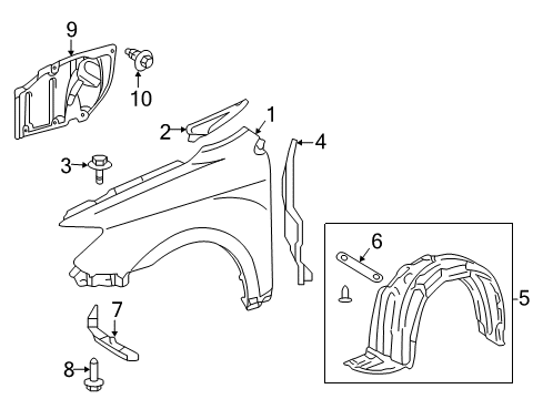 2015 Scion tC Fender & Components Diagram