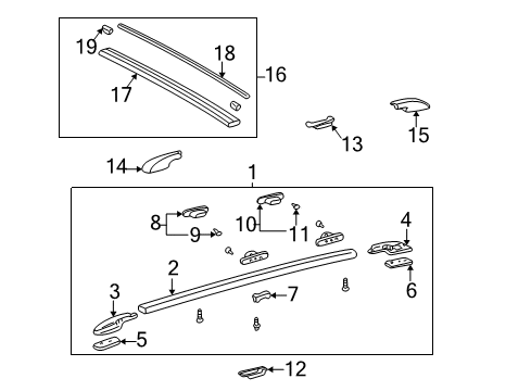 2007 Toyota Sequoia Luggage Carrier Diagram 2 - Thumbnail