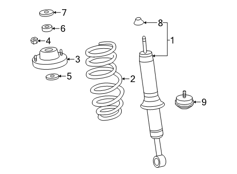 2021 Toyota Tacoma Struts & Components Diagram 3 - Thumbnail