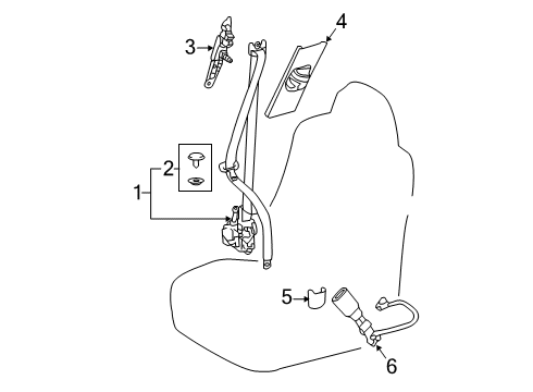 2025 Toyota Corolla Front Seat Belts Diagram 2 - Thumbnail