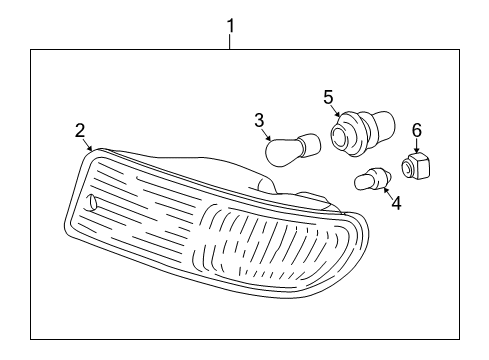 2000 Toyota RAV4 Park & Signal Lamps Diagram