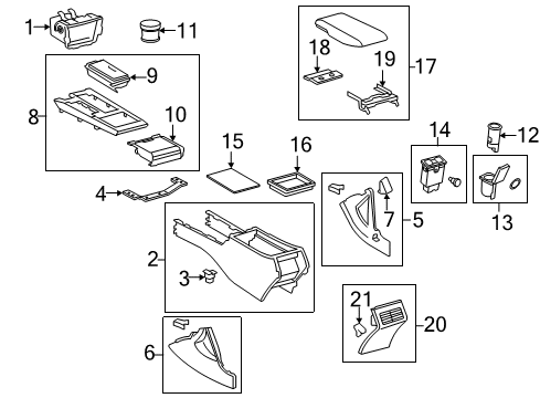 2007 Toyota Camry Lock, Center Diagram for 58908-06020-E0