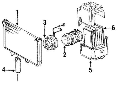 1989 Toyota Van A/C Compressor Diagram