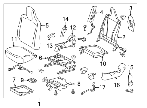 2012 Scion iQ Cushion Cover, Passenger Side Diagram for 71518-74080-B1