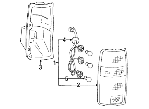 1994 Toyota Land Cruiser Tail Lamps Diagram