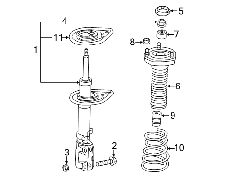 2017 Toyota Avalon Struts & Components Diagram 2 - Thumbnail